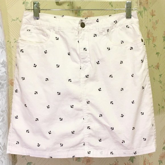 croft & barrow Pants - Croft & Barrow Vintage Anchor Cotton Skort